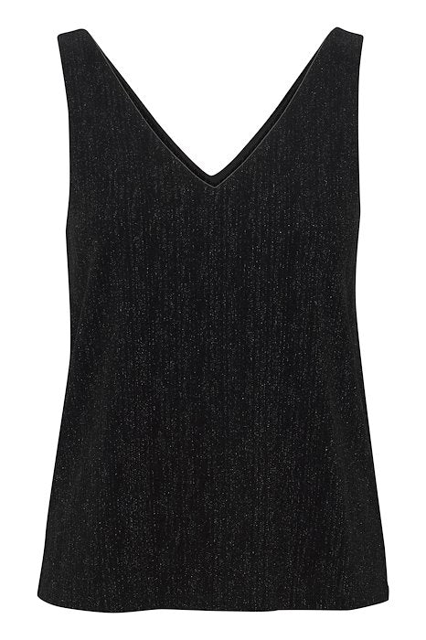 ONLINE ONLY Nelly Shimmer Vest Top Black