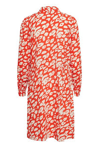 ONLINE ONLY Leonardie Leopard Print Dress Pureed Pumpkin