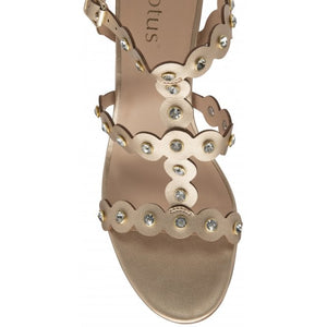 Gold Inaya Open Toes Sandals by Lotus