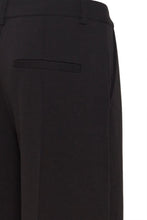 Load image into Gallery viewer, Ichi Black Wide Leg Office Trousers