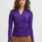 Zenty Long Sleeve Top Violet Indigo ONLINE ONLY