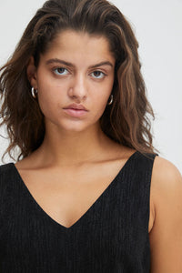 ONLINE ONLY Nelly Shimmer Vest Top Black