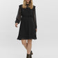 Eanna Long Sleeve Chiffon Dress Black