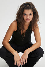 Load image into Gallery viewer, ONLINE ONLY Nelly Shimmer Vest Top Black