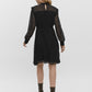 Eanna Long Sleeve Chiffon Dress Black