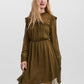 Eanna Long Sleeve Chiffon Dress Olive.