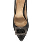 Petunia Black Snake Print Heels by Lotus