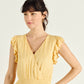 ONLINE ONLY Robe Paulo Yellow Wrap Midi Dress