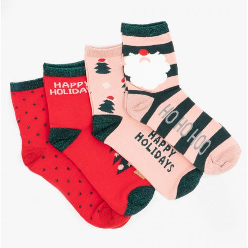 Christmas Snowflake Socks 4 Pack
