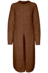 Villa Long Split Jumper Brown