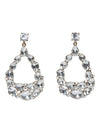 Clear White Melange Drop Earrings