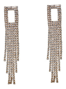 Rhinestone Chain Drop Earrings