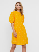 Load image into Gallery viewer, Asta Puff Sleeve Dress - Safron Yellow ONLINE ONLY