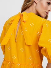 Load image into Gallery viewer, Asta Puff Sleeve Dress - Safron Yellow ONLINE ONLY