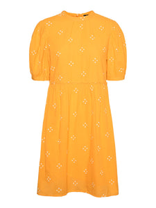 Asta Puff Sleeve Dress - Safron Yellow ONLINE ONLY