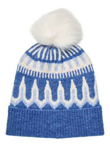 Simone Nordic Pompom Hat Blue